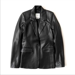 NWT Abercrombie Leather Blazer
